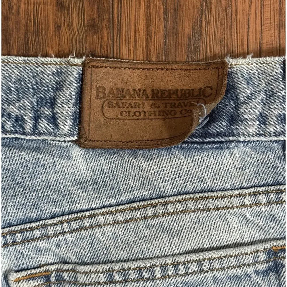 Vintage Banana Republic Safari & Travel Denim Jeans Men's 34x34 Made in USA